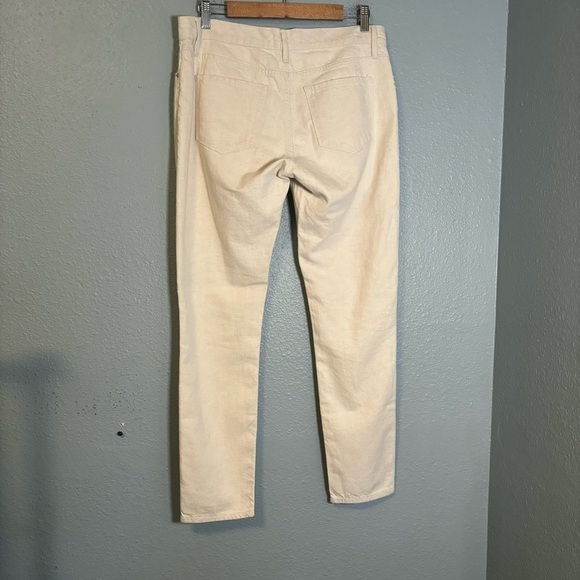 Frame Women's Le Garçon White Distressed Straight Leg Jean Size 27‎ Denim Boho - Picture 7 of 10